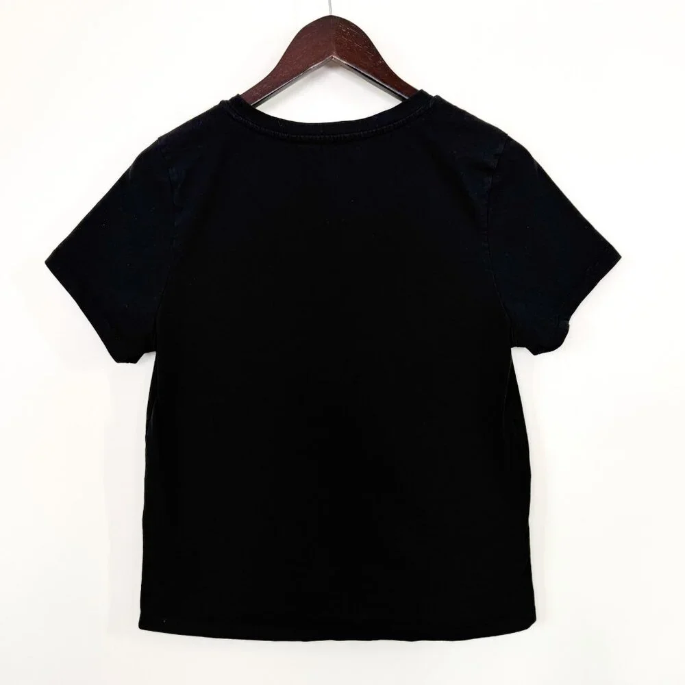 AllSaints Tiger Turin Bela Black + White Women's  Baby Tee - Size Large - Picture 4 of 8